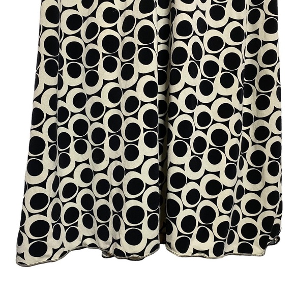 Max Studio Mini Black White Geometric Pattern Empire Waist A-Line Dress XS - Picture 6 of 12